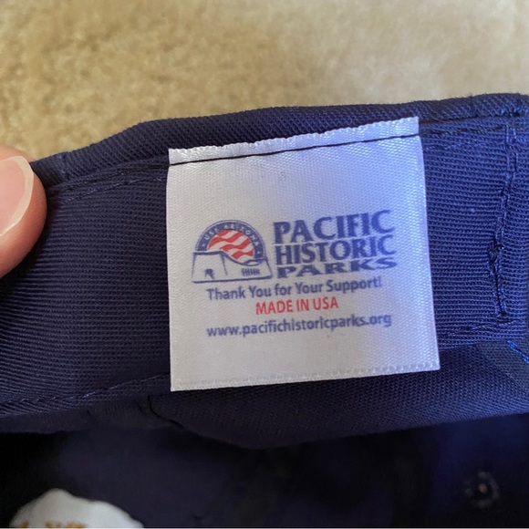 USS Arizona BB39 Pearl Harbor Hawaii Navy Blue Adjustable SnapBack Hat Made USA - Picture 7 of 10